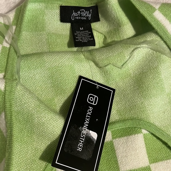 NWT JUST POLLY HALTER DRESS SIZE MEDIUM - Picture 6 of 6